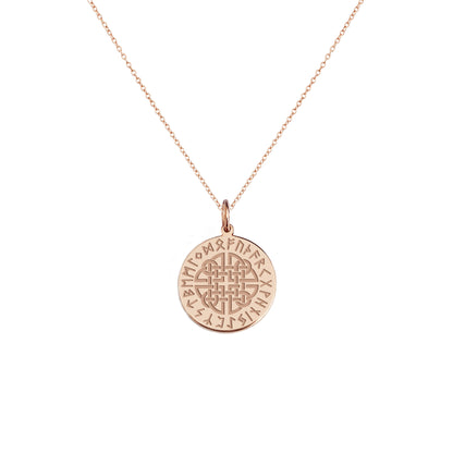 solid rose gold dara celtic knot pendant necklace