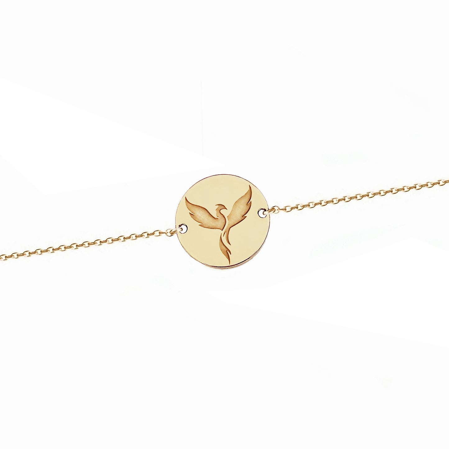 14K 9K Solid Gold Personalized Phoenix Firebird bracelet