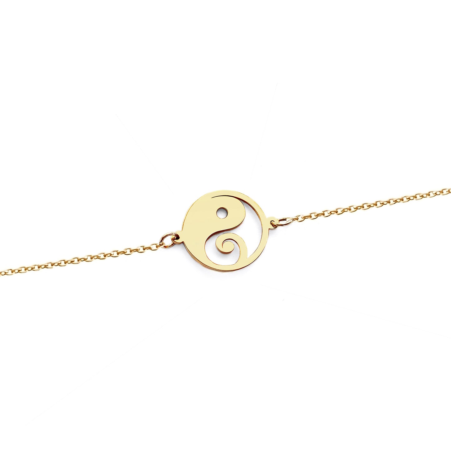 14K 9K Solid Gold Yin Yang bracelet